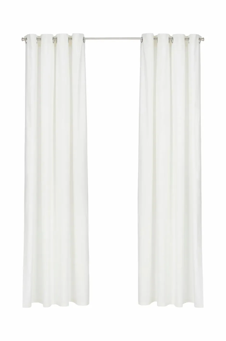 Clearance &Home Gardin med ringe i halvpanama 2-pak Offwhite