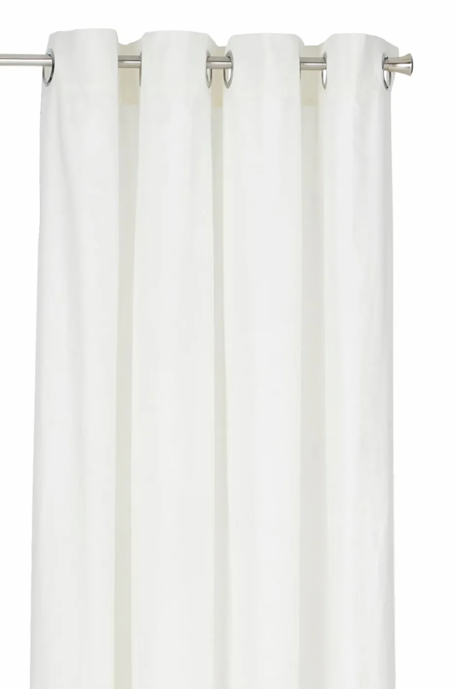 Clearance &Home Gardin med ringe i halvpanama 2-pak Offwhite
