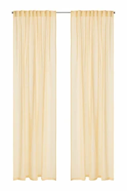 Best &Home Gardinlængde med multibånd Mila 2-pak Lys gul