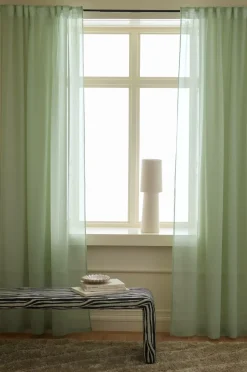 New &Home Gardinlængde med multibånd Mila 2-pak Lysegrøn