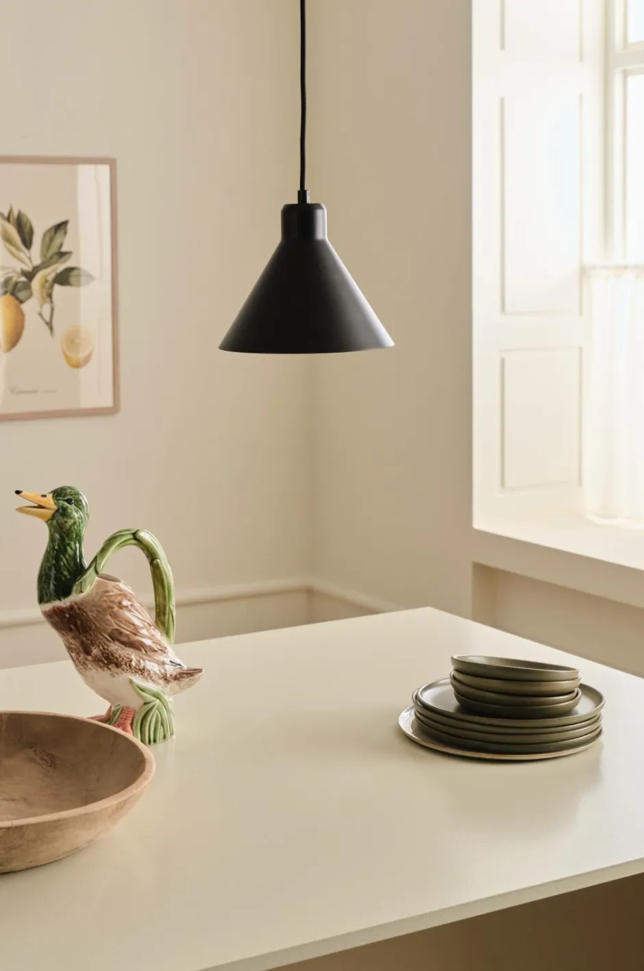 &Home Loftlampe Noah Sort