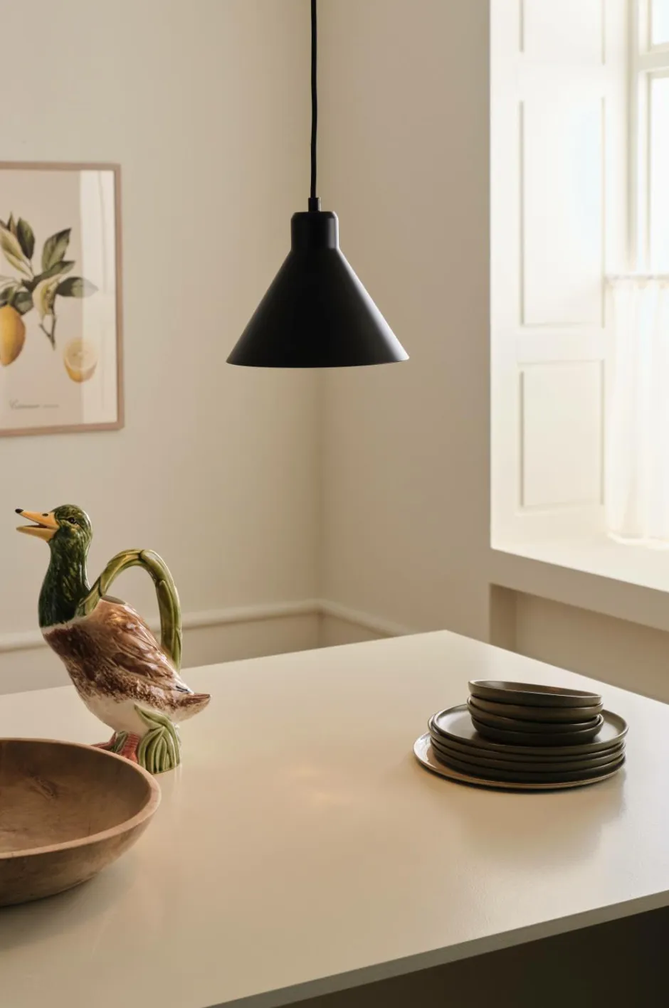 &Home Loftlampe Noah Sort