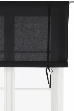 Sale &Home Roll up-gardin af halvpanama Sort