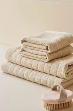Discount &Home Sæt med frottéhåndklæder Day 4 dele Lys beige