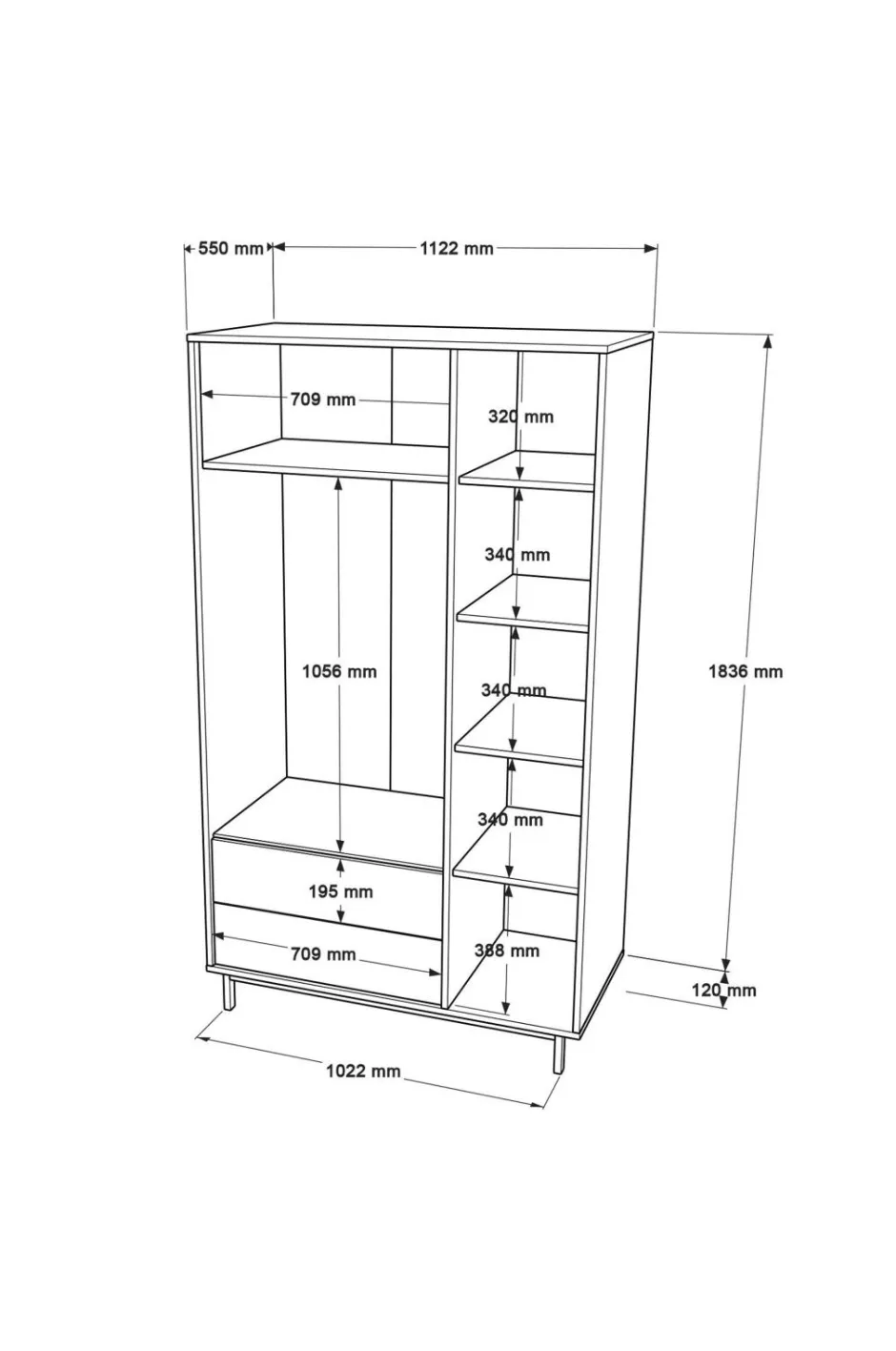 Discount Homitis Garderobe-Calpin Valnød