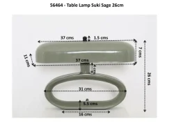 Best KARE Design Bordlampe Suki Sage 26cm Salvie