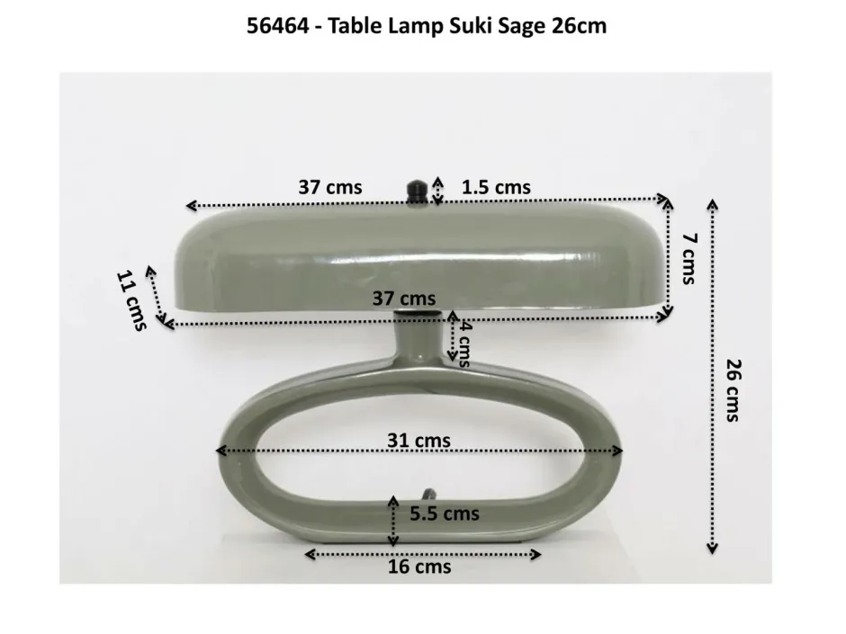 Best KARE Design Bordlampe Suki Sage 26cm Salvie