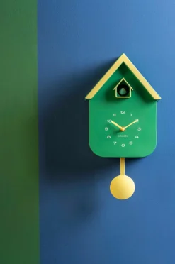 Best Karlsson Vægur Dupla Color Cuckoo Retro grøn og blød gul