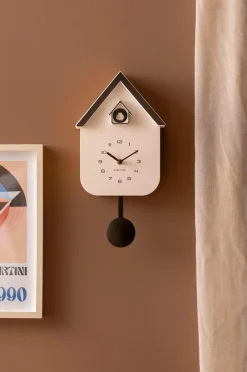 Hot Karlsson Vægur Dupla Color Cuckoo Hvid og sort