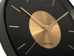 Clearance Karlsson Vægur Gold Disc Sort