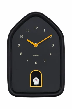 Clearance Karlsson Vægur Modern Doggy Sort