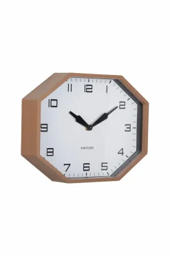 Best Karlsson Vægur Modern Factory Octagon Mokka brun og sort