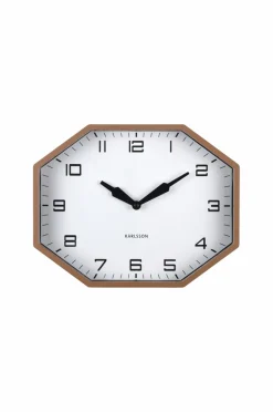 Best Karlsson Vægur Modern Factory Octagon Mokka brun og sort
