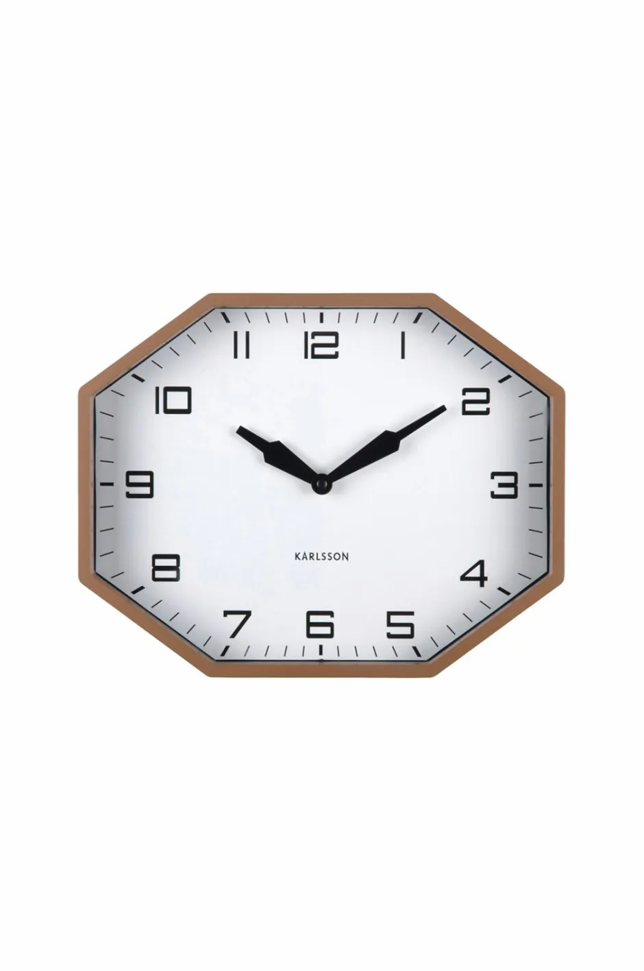 Best Karlsson Vægur Modern Factory Octagon Mokka brun og sort