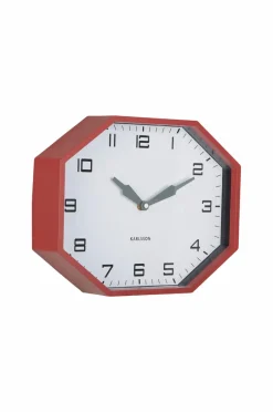 Best Karlsson Vægur Modern Factory Octagon Okkerrød og junglegrøn