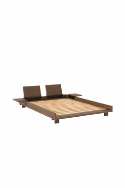 New Karup Design Social Bed W. 2 Pcs Back Rests And 2 Pcs Side Tables Carob brown lacquered