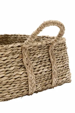 New Kave Home Milly sæt med 2 kurve i naturfiber, 32 x 20 cm / 34 x 20 cm Grå