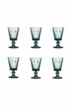 Clearance La Rochére Vinglas mørke abeille 6 glas La Rochere Blå