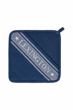 Hot Lexington Icons Org bomuld jacquard stjerne grydelapper Blå/hvid kjole