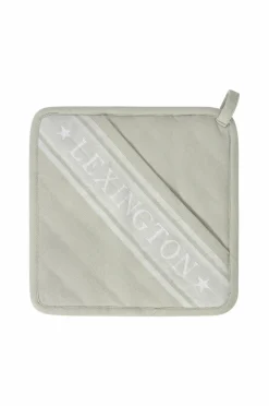 Discount Lexington Icons Org bomuld jacquard stjerne grydelapper Salviegrøn/hvid