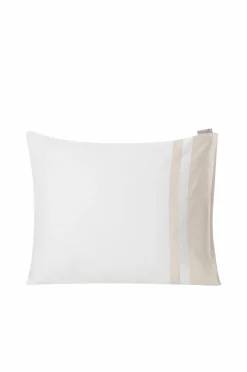 Clearance Lexington Pudebetræk Hotel Sateen Contrast Pillowcase White/Light Sand