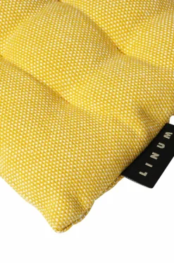 Hot Linum Siddehynde Pepper 40x40 cm Mustard yellow
