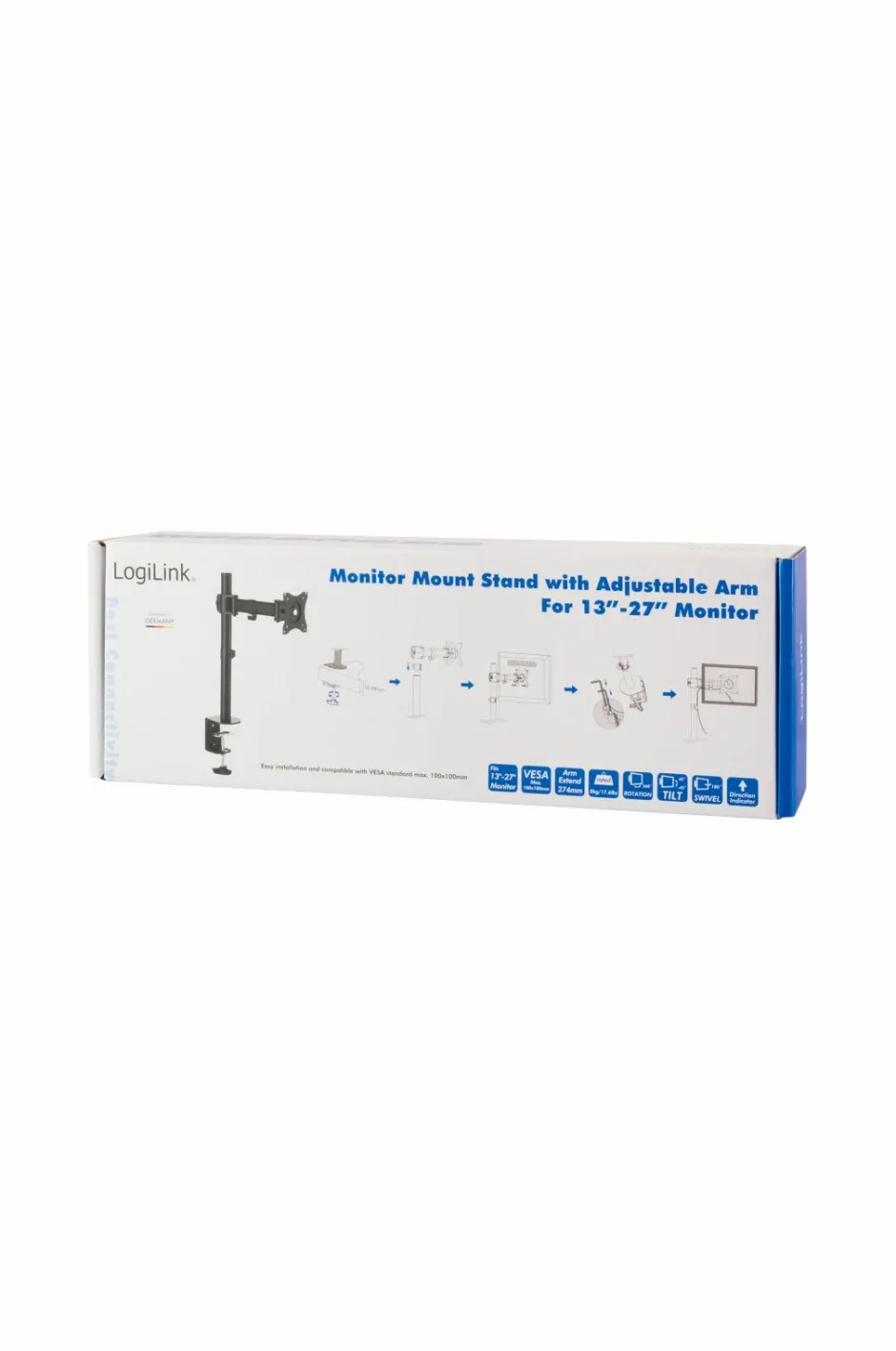 New LogiLink Monitorarm 13-27" 274 mm