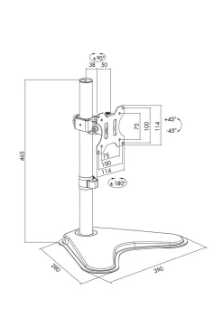 Clearance LogiLink Monitorstativ/fod Single 13-32"