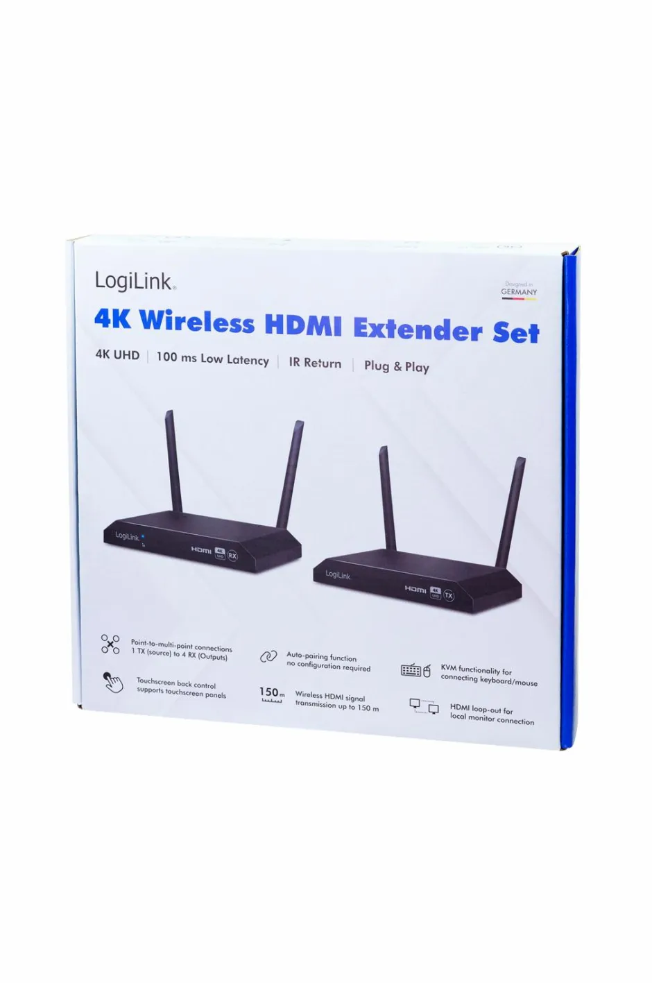 New LogiLink Trådløs transmission HDMI KVM 4k 60hz No color
