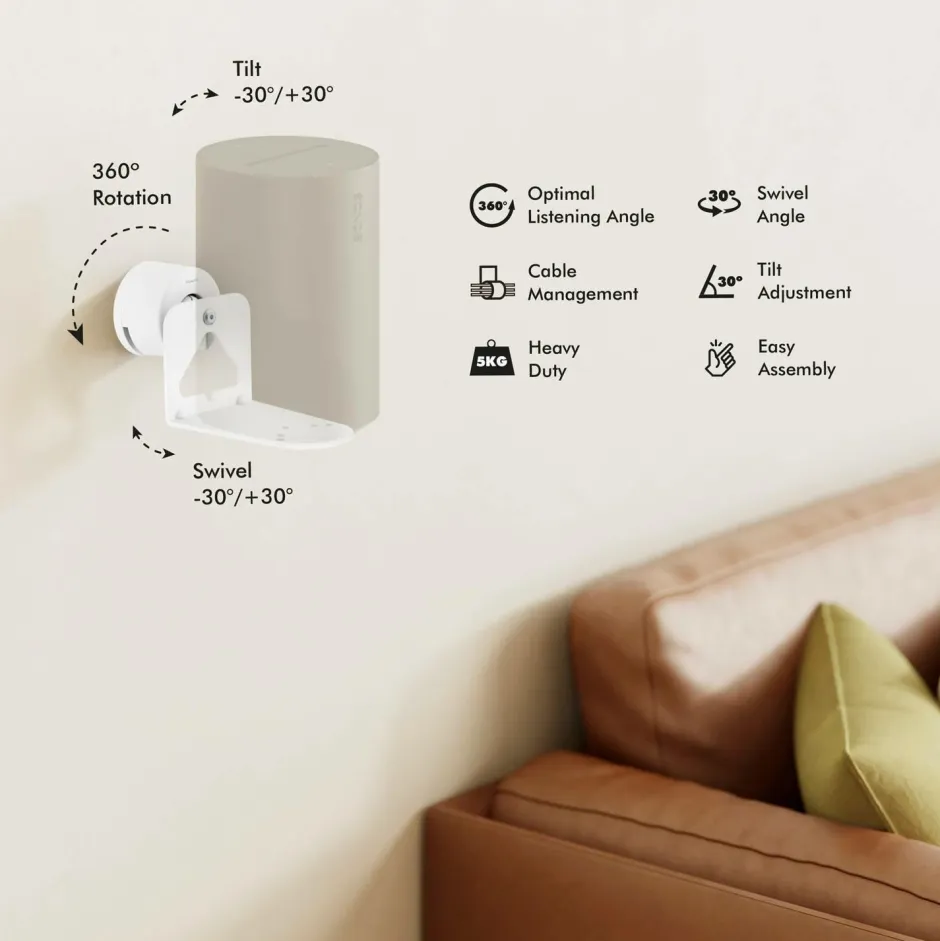 Best LogiLink Vægbeslag Sonos Era 100 / Era 300 No color