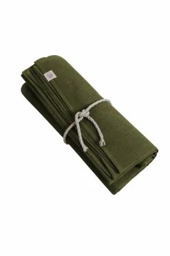 Online Lovely Linen Dug Classic i strygerullet hør Olive green