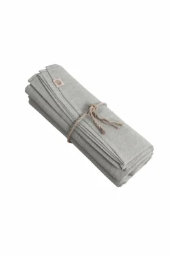 Online Lovely Linen Dug Classic Rund i strygerullet hør Stone