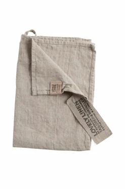 Clearance Lovely Linen Gæstehåndklæde Lovely i vasket hør Natural beige