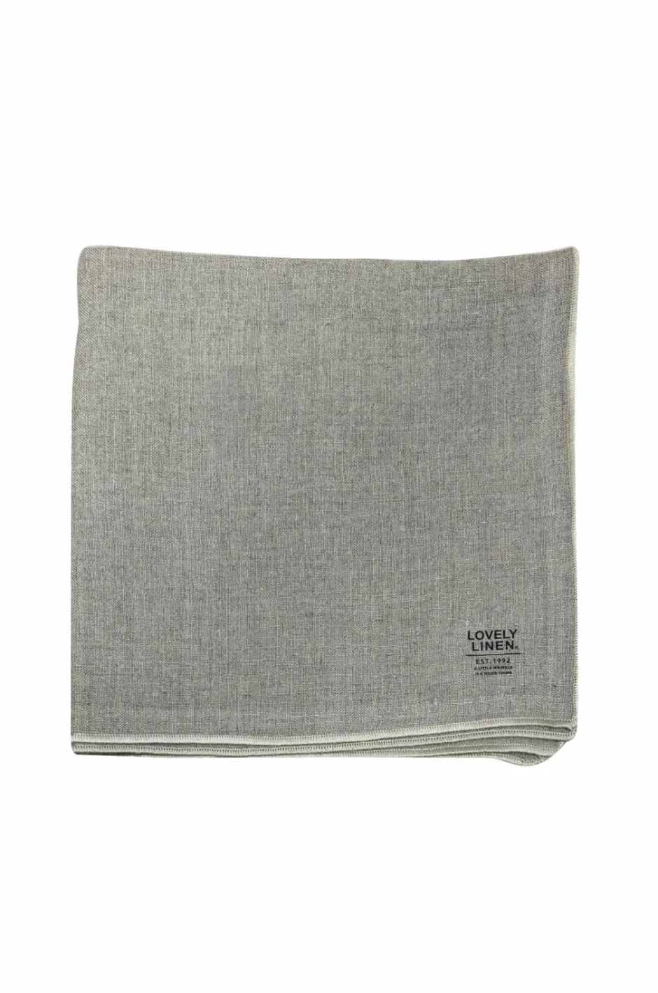Discount Lovely Linen Køkkenhåndklæde Grace i vasket hør Natural Beige & Blue