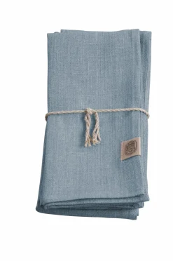 Lovely Linen Serviet Classic 4-pak i strygerullet hør Pigeon blue