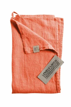 Hot Lovely Linen Viskestykke Lovely i vasket hør Peach