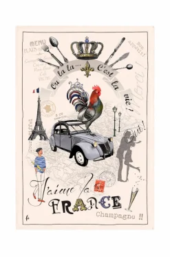 Maison Vivaraise Køkkenhåndklæde France Panorama 48 X 72 Multi
