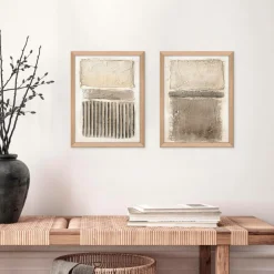Best Malerifabrikken Art Structure 1 / 50x70 Cm / Egetræsramme Beige
