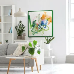 Online Malerifabrikken Confidential / Blandet maleri / 100 X 100 cm Green