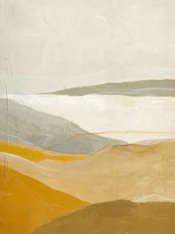 New Malerifabrikken Design Painting / Field / 90x120 Cm / Sort ramme Yellow