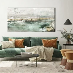 Best Malerifabrikken Low Limit / Blandet maleri / 140 X70 cm Green