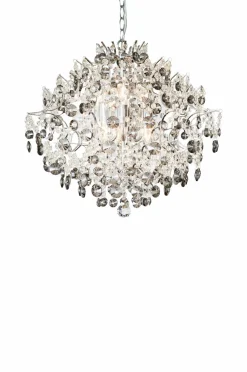 New Markslöjd Krystallysekrone HIDDEN GEM 6L Krom/klar/røgfarvet