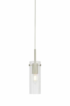 Outlet Markslöjd Pendellampe Tibia Klar/satin nikkel
