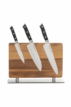 New Markus Aujalay Knivblok med magnetisk natur/sølv