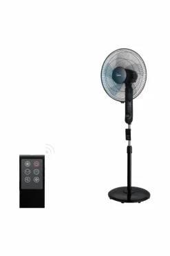 Clearance Midea Gulvvifte 3 hastigheder og fjernbetjening, sort No color