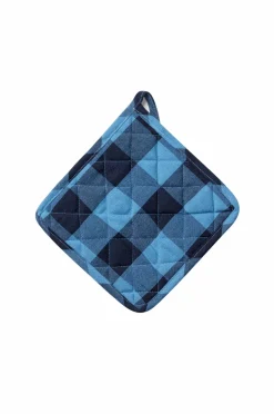 Hot Midnatt Grydelapper Gingham Blue