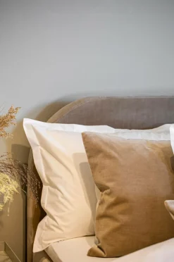 Discount Mille Notti Sengegavl Bianca Velour Beige