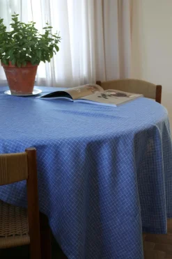 Discount Mimou Dug Linen Check Blue