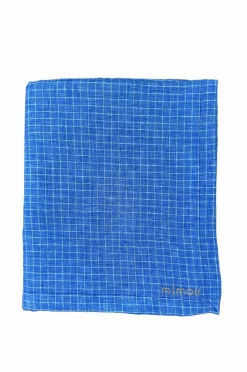 Discount Mimou Dug Linen Check Blue
