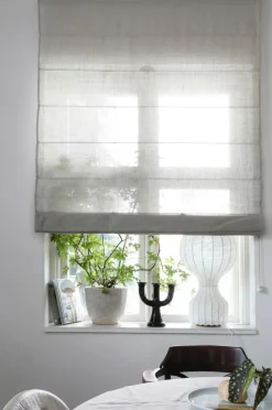 Sale Mimou Liftgardin Ellie halvlærred 220 cm høj Natur